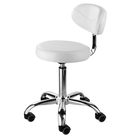 TABURETE CON RESPALDO ORIOL BLANCO