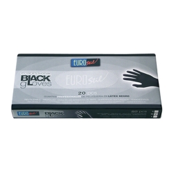 GUANTES LATEX NEGRO G 20 UND