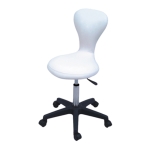 TABURETE CON RESPALDO BLANCO